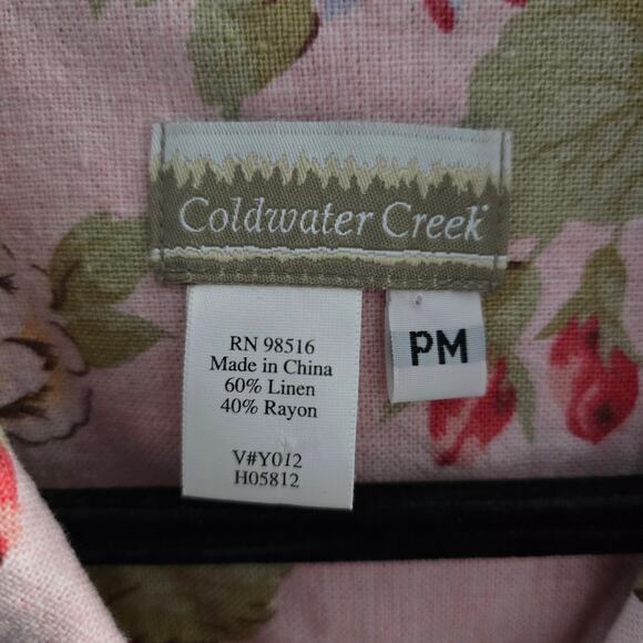 Coldwater Creek Floral Blazer Size PMed – Cottagecore, Linen Blend, Spring Layer - Picture 4 of 7
